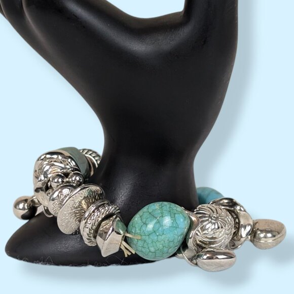 Chunky Beaded Stretch Bracelet - Picture 4 of 5